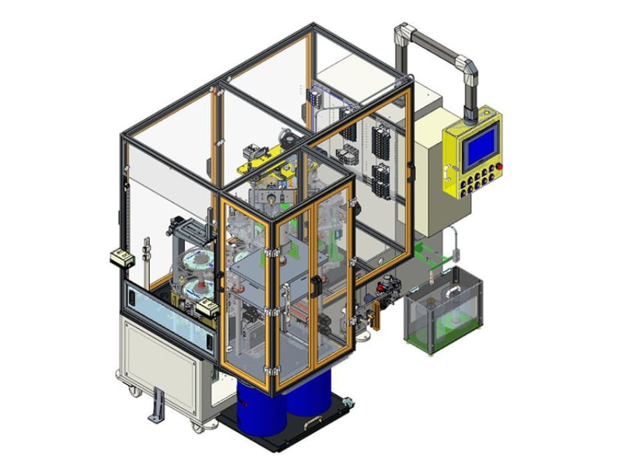 GMW L-2E AUTOMATIC DOUBLE END LACING MACHINE WITH QUADRAL STATIONS